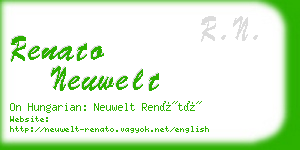 renato neuwelt business card